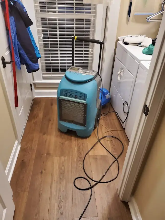 Commercial dehumidifier deployed for Crawl Space Restoration in Clinton