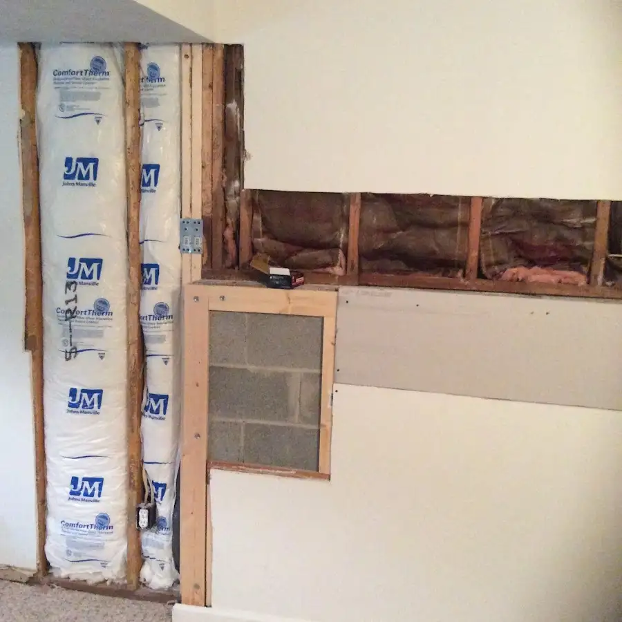 Wall insulation replacement during Structural Drying in Clinton